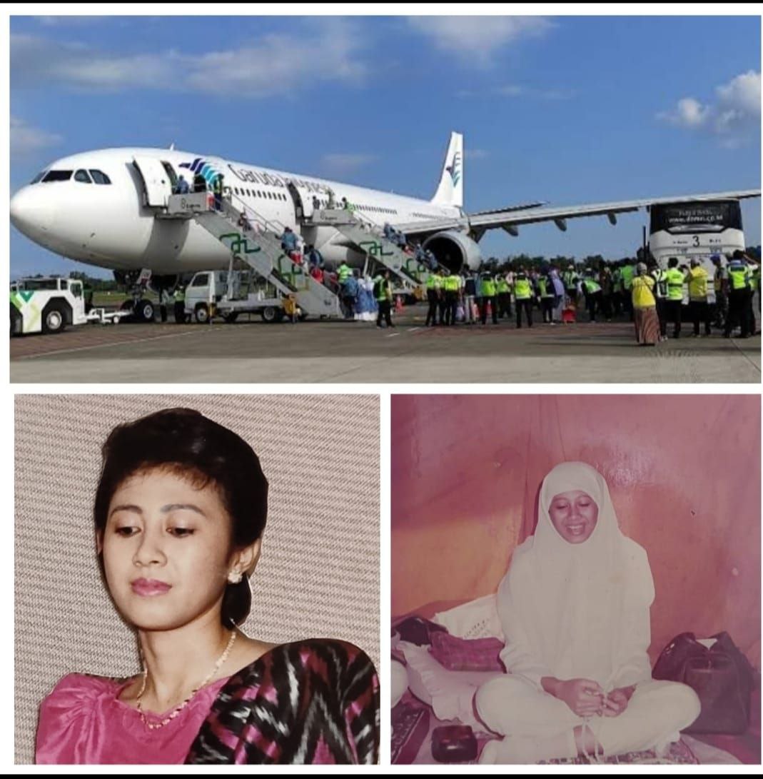 Jarum jam: Pesawat haji Garuda, Tutin di Arafah, pose berkebaya