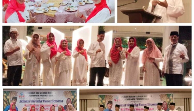 Arah jarum jam: Seno dan suasana kegiatan buka bersama